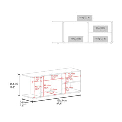 Archive Minimalistic Tv Stand for 65-Inch TV With 5 Open Shelves
