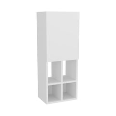 Epimetheus Wall Bathroom Cabinet, One Door, Organizer For Toiletries And Towels, White