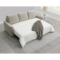 Hera Beige Linen Pull out Sleeper