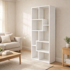 Iphigenia Display Shelf & Bookcase, 5-Tier, White