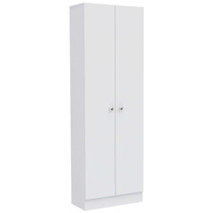 Valhalla Cabinet 71" H, Two Doors, Five Internal Shelves, White