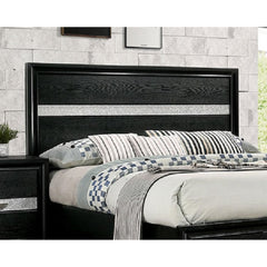 Contemporary Black Color Panel Headboard 1pc Queen Size Bed w Drawers Beautiful Bedroom Furniture