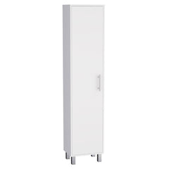 Infinity 70" Tall Storage Cabinet Broom Closet with Broom Hangers,and Four Shelves White