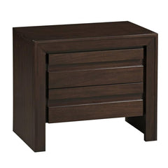 Armageddon Nightstand with Two Drawers, Brown
