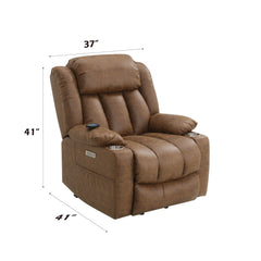 Venus Brown Leather Aire Power Motion Recliner with Lift, Heating & Massage Function