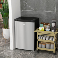 Upright Freezer, 3 Cu Ft Small Freezer with Reversible Single Door, Adjustable Thermostat for Home, Apartment, Silver