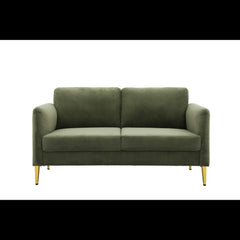60.63" Wide Modern Corduroy Loveseat, Plush Upholstered Cushions, Solid Wood Frame, Compact Living Room and Apartment Furniture