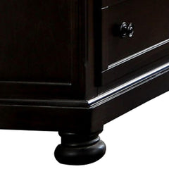 Armageddon Transitional Style Dressing Table With Hidden Drawers, Dark Brown