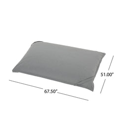 Helen Water Resistant Indoor 5.5'x4' Lounger Bean Bag, Charcoal