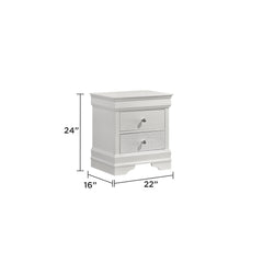 Iphigenia Modern Style 2-Drawer Night stand Made with Wood in White