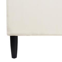 Camelot Vertical Tufted Headboard Platform Bed Set, King, Cloud White Performance Velvet