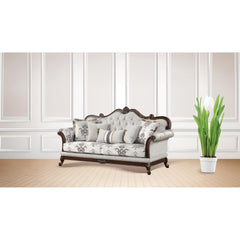 Polyxena Traditional Style 2PC button tufted Living Room Set Ivory