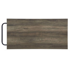 Odysseus Rustic Oak & Black Finish Kitchen Island