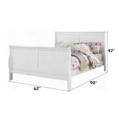 Nirvana Philippe III White Finish Queen Bed