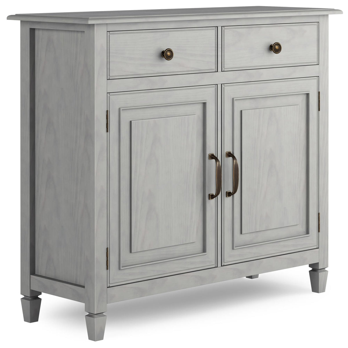 Celestia Solid Wood Entryway Storage Cabinet in Fog Grey