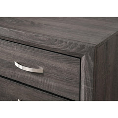 1pc Contemporary 5-Drawer Tall Chest Gray Finish Wooden Bedroom Furniture