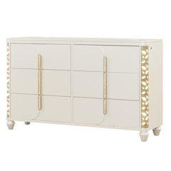 Dionysus Traditional Style Beige Wood Dresser with LED Accents (Mirror not included)