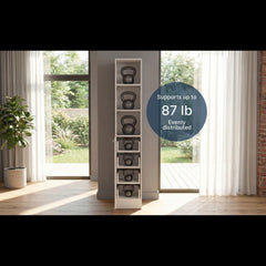 Linen Cabinet 68" H, Three Shelves, Four Drawers and Metal handles, White