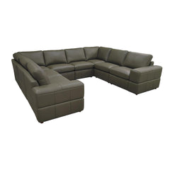Large Arm Leather Match Upholstery Modular Sectional
