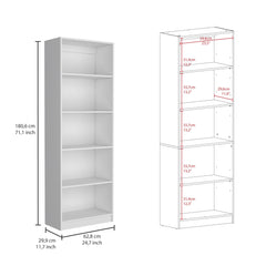 2 Piece Bookcase Living Room Set,  Storage Cabinet, 49" Wide and 9 Shelves Matt Gray / White
