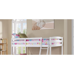 Modern Transition Bunk Bed Slat Design Assembled And Oval Nuts, White