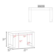 Demeter 120 Writing Desk, White
