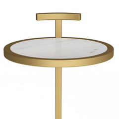Aegisthus - C Side Table - White / Gold