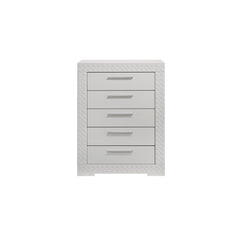 Galaxy Modern Style 5-Drawer Chest Made with Wood in White