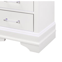 SHOWCASE WHITE NIGHTSTAND WITH LED