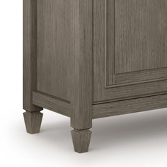Celestia Solid Wood Entryway Storage Cabinet in Farmhouse Grey