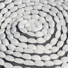 Ode Water Resistant Handcrafted Cylindrical Pouf, White