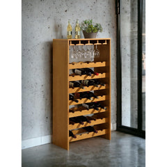 Millennium Oak Finish Wine Rack