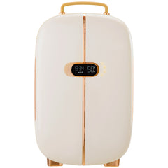 Portable Skincare Fridge with LED Display, 12L Mini Fridge for Beauty, Makeup and Cosmetics, Small Refrigerator Cooler for Bedroom, Home Office, Desktop, White