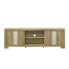 1pc Entertainment Console Rustic Charm Driftwood Wood Finish Open Shelf Living Room Furniture