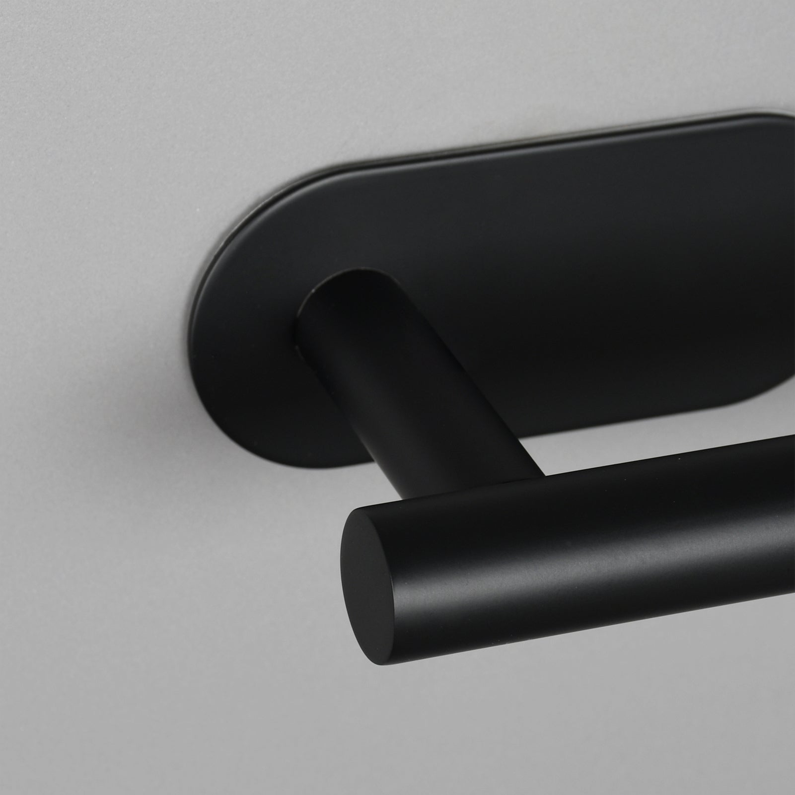 Stainless Steel Toilet Paper Holder Adhensive Tissue Paper Roll Holder for Bathroom Black