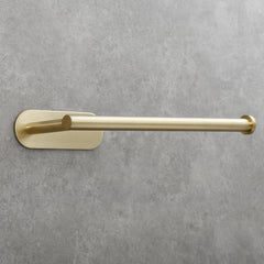Stainless Steel Towel Holder Adhesive Lengthen Toilet Paper Holder for 2 Roll Papers, Brushed Gold