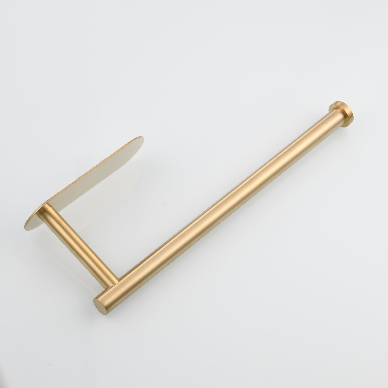 Stainless Steel Towel Holder Adhesive Lengthen Toilet Paper Holder for 2 Roll Papers, Brushed Gold