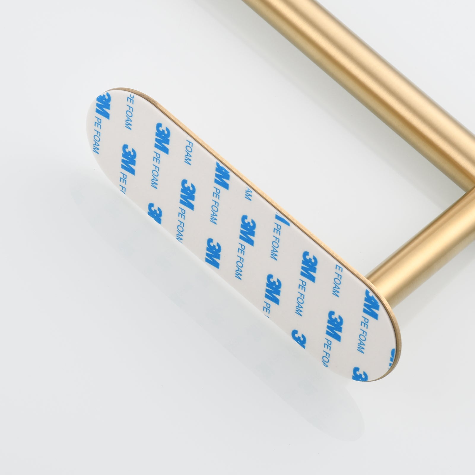 Stainless Steel Towel Holder Adhesive Lengthen Toilet Paper Holder for 2 Roll Papers, Brushed Gold