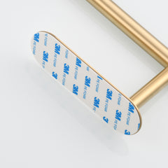 Stainless Steel Towel Holder Adhesive Lengthen Toilet Paper Holder for 2 Roll Papers, Brushed Gold