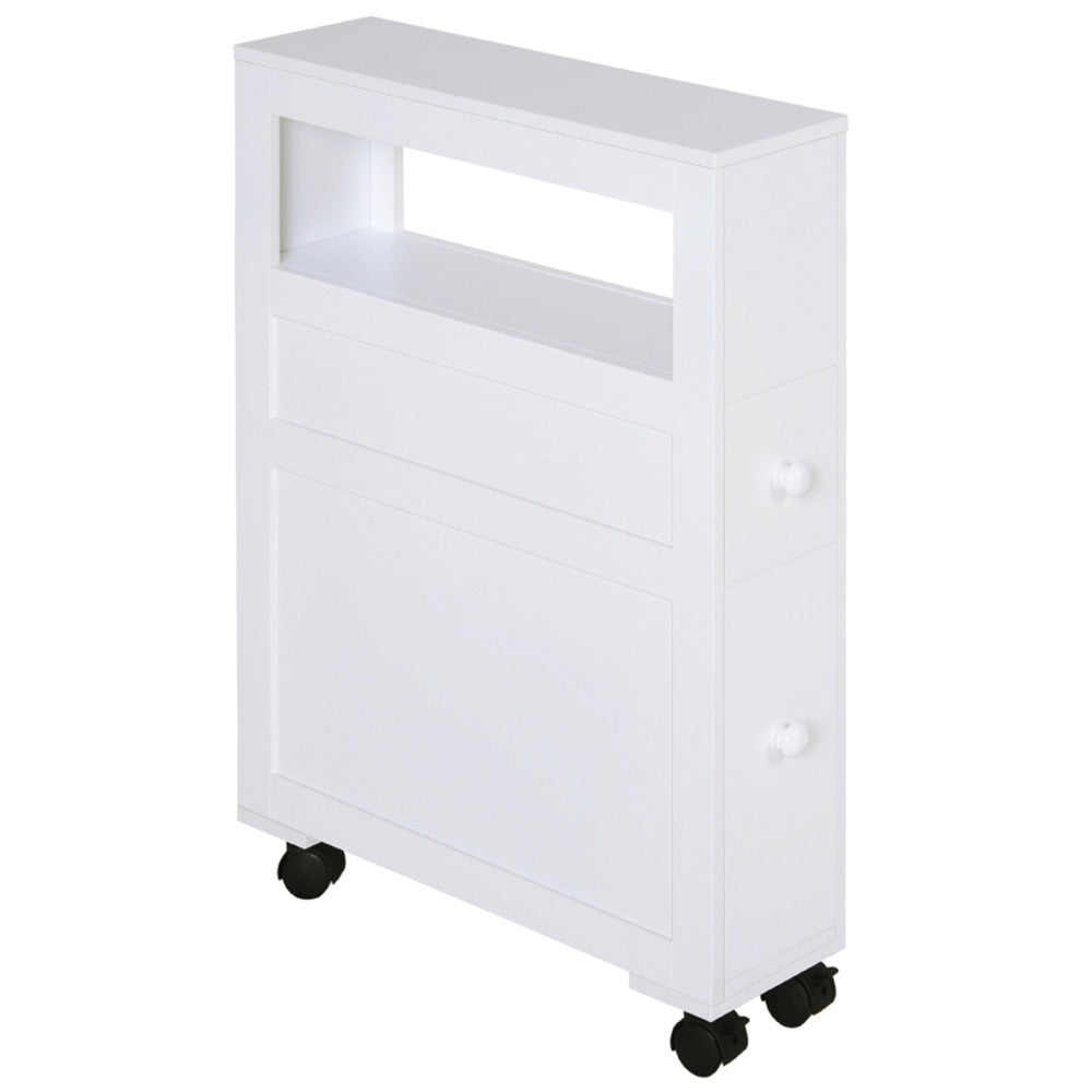 Bathroom Side Storage Cabinet - White