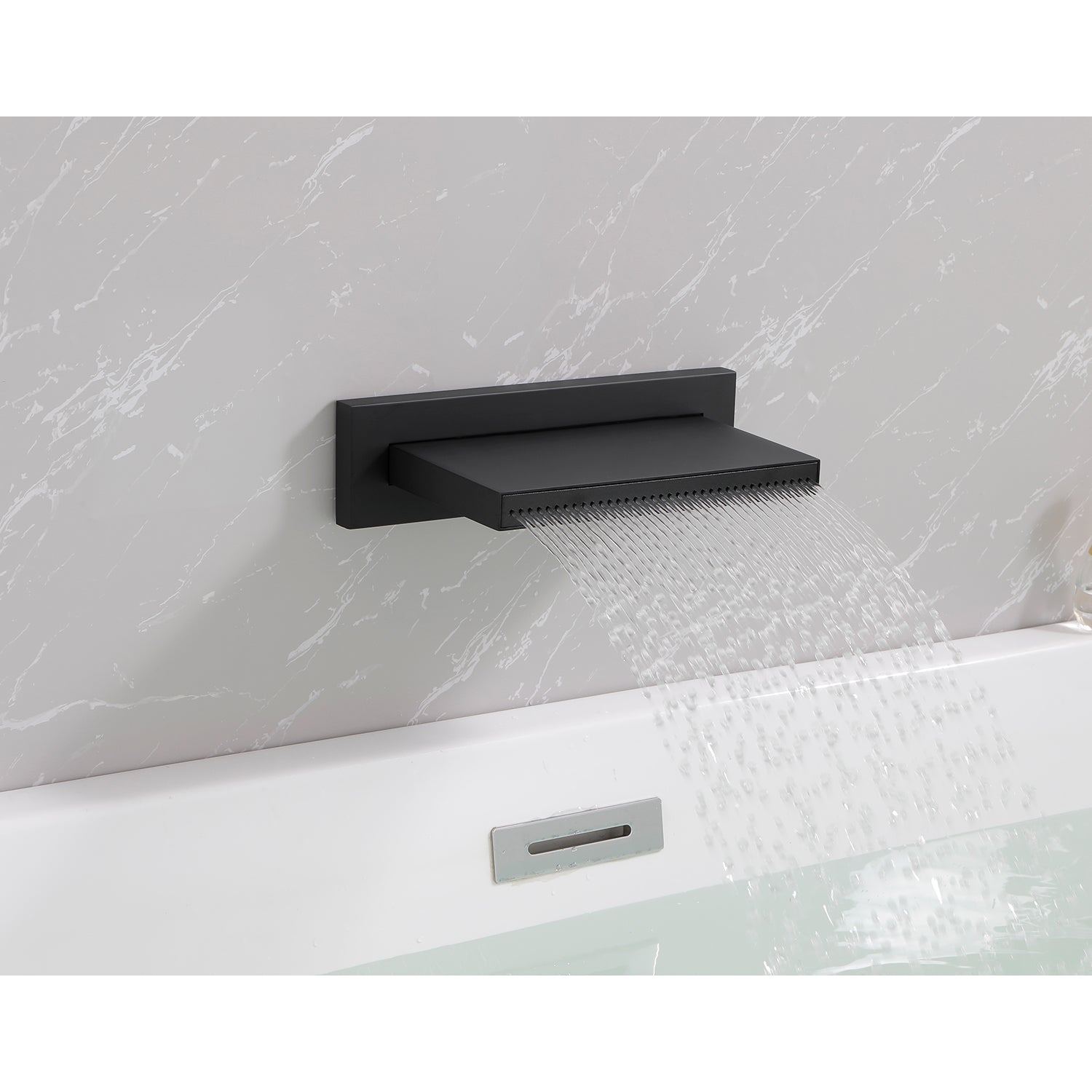 Shower Waterfall Tub Faucet Wall Mount Tub Filler Spout For Bathroom sink Multiple Uses High Flow Bathtub shower Cascade Waterfall