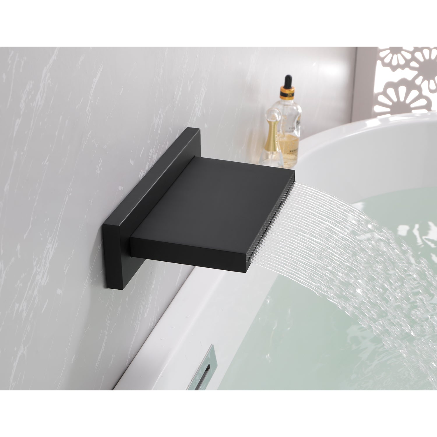 Shower Waterfall Tub Faucet Wall Mount Tub Filler Spout For Bathroom sink Multiple Uses High Flow Bathtub shower Cascade Waterfall