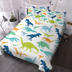 3Pcs Dinosaur Ultra Soft Bedding Set Duvet Cover Set for Comforter Gift Twin