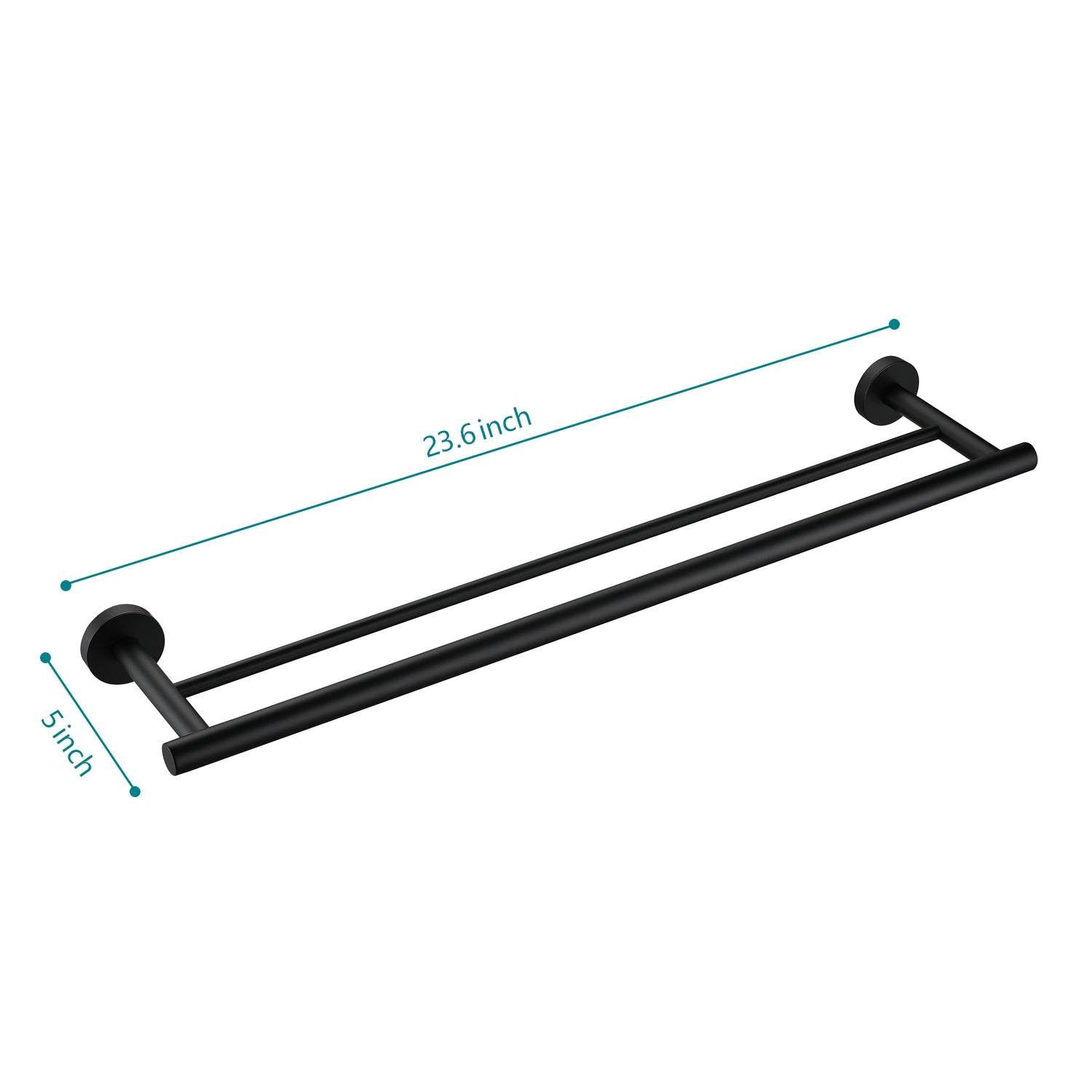 23.6 Inch Double Towel Bar, Bathroom Towel Bar Wall Mount, 304 Stainless Steel Bathroom Towel Racks Towel Rods