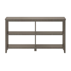 Wood Low Bookshelf with 2 Shelves; Washed Gray, 1PC