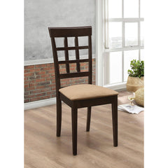 Showcase and Beige Lattice Back Dining Chair (Set of 2)