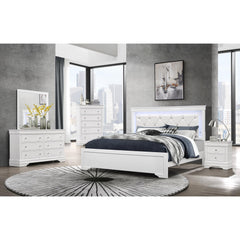 CHRONICLE CROCODILE METALLIC WHITE NIGHTSTAND
