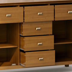 Demeter Solid Wood Sideboard Buffet in Honey Brown