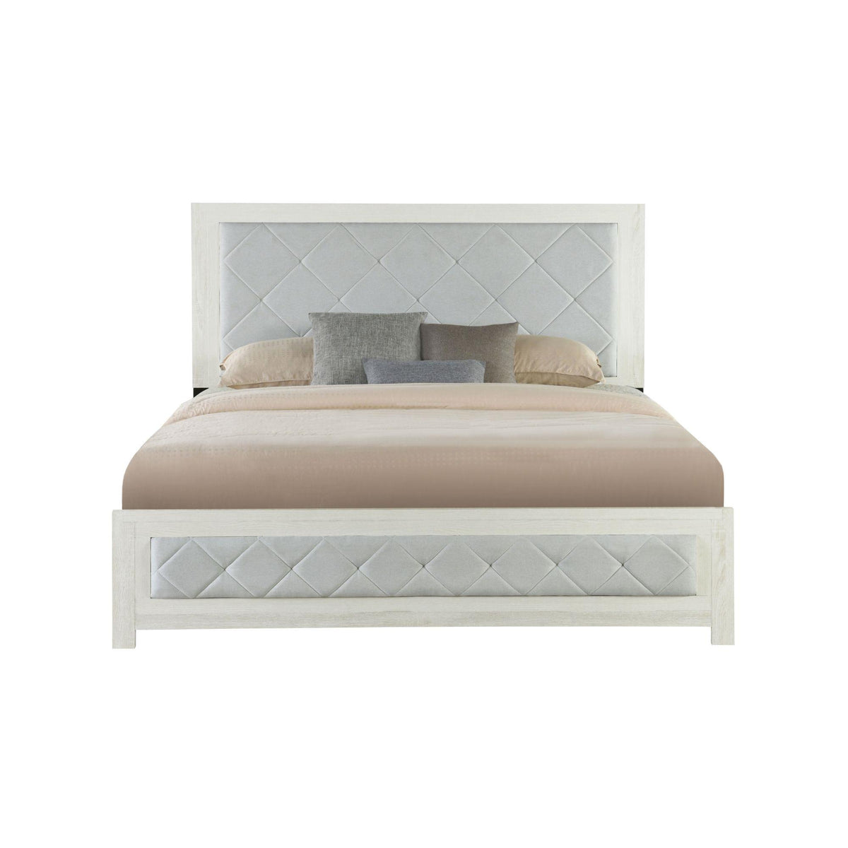 Arcadia Beige Linen & Beige Queen Bed