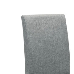 Cosmos Side Dining Chair Set of 4, Fabric Seating, Gray Brown Wood